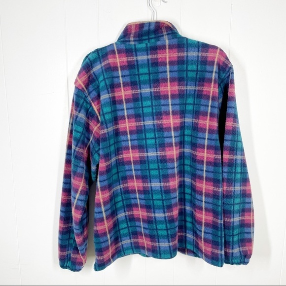 Northern Reflections Blue and Pink Plaid Long Sleeve Shacket Small - Picture 2 of 7